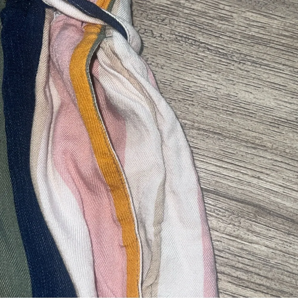 Y2K Striped Hollister High Rise Shorts with Elastic waist and belt tie Size S - Image 2