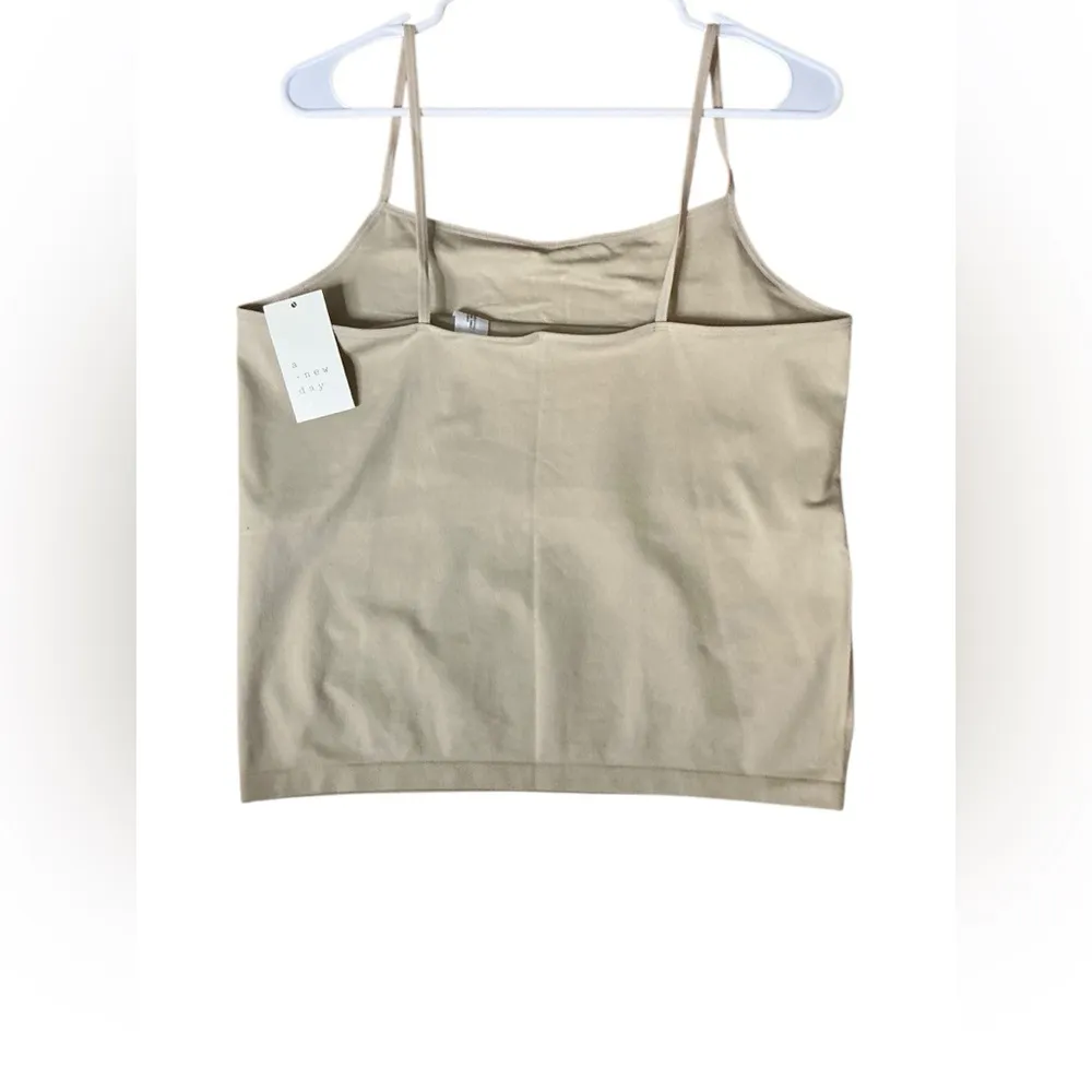 A New Day Tan Crop Fitted Camisole - Image 3