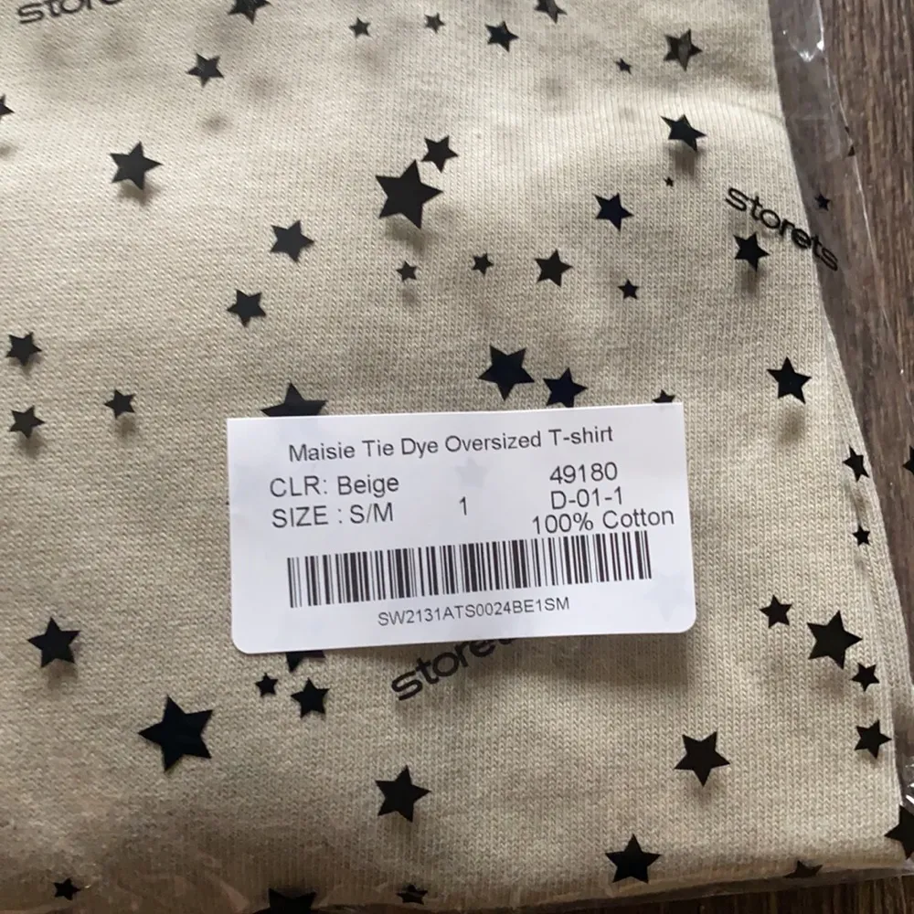 Maise Tie Dye Oversized Shirt Beige - Image 4