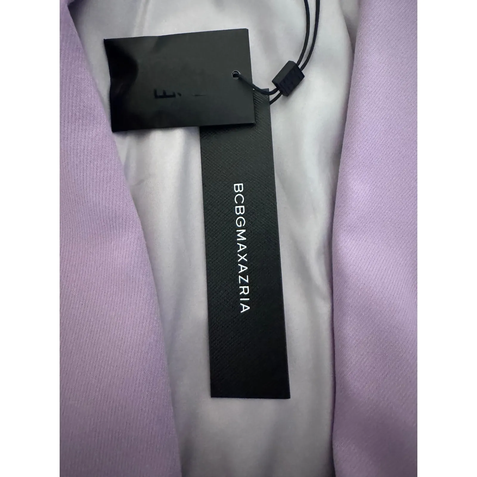 BCBGMAXAZRIA Women Lavender Single Button Blazer Jacket Size 4 - Image 9