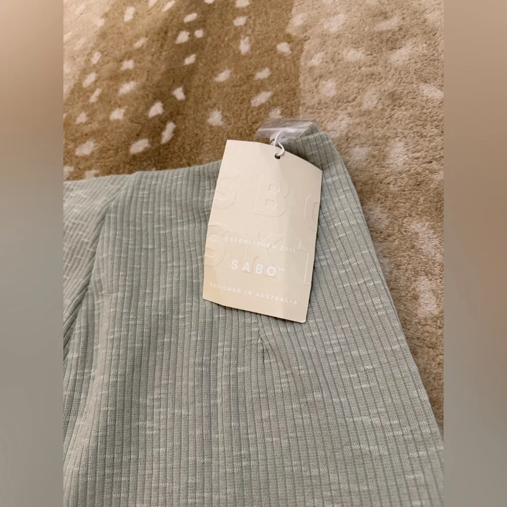 Sabo Skirt Australia NWT Anya Skirt ribbed sage green women’s size XL - Image 6