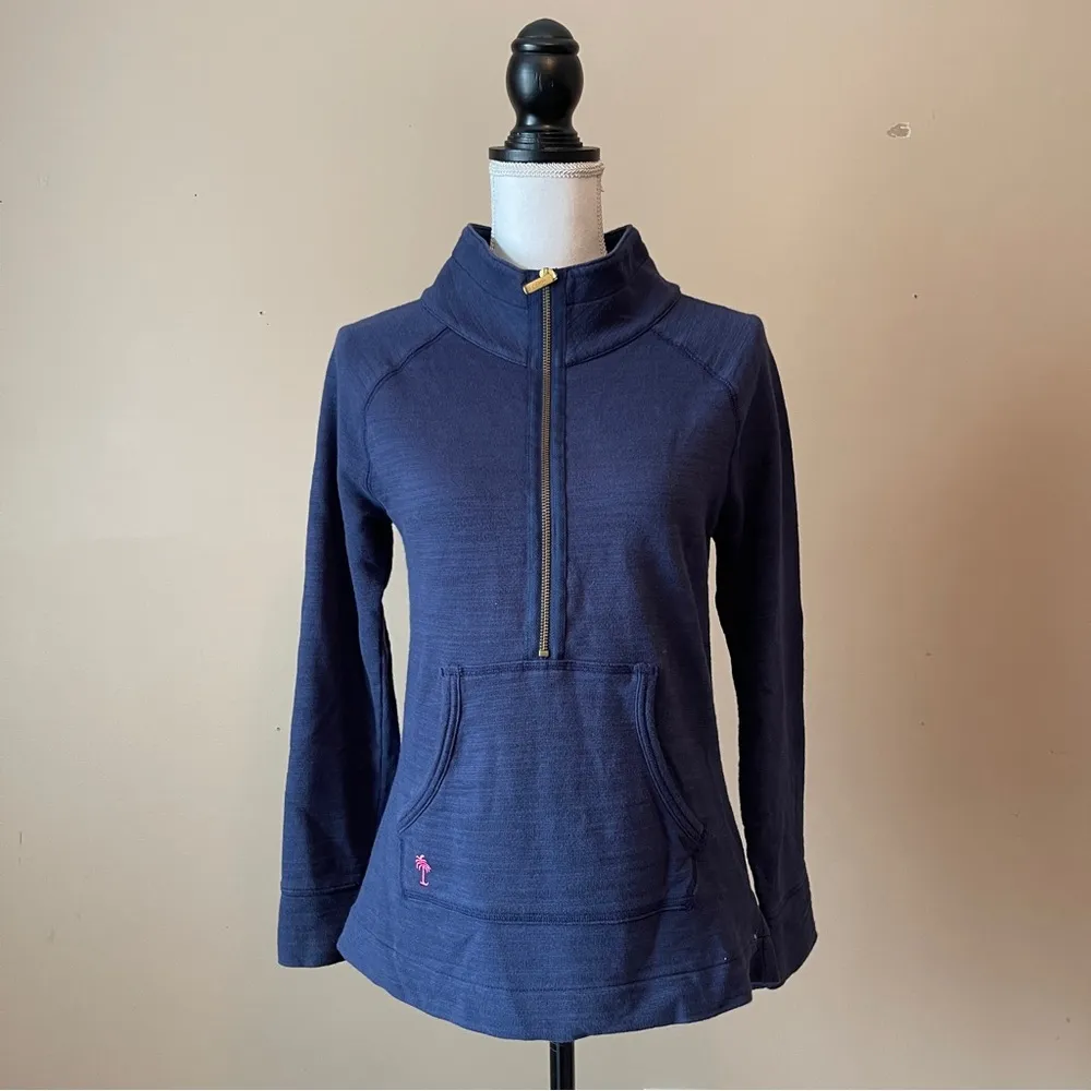 LILLY PULITZER | Blue Kangaroo Pocket Pullover Sz XS - Image 9
