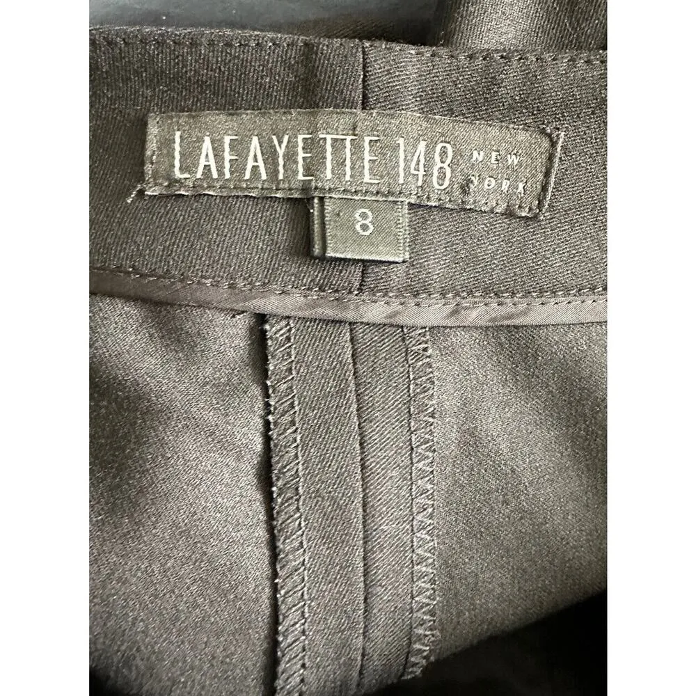 Lafayette 148 NY Women's Bermuda Suit Shorts Black 8 Stretch Career Separates - Image 3