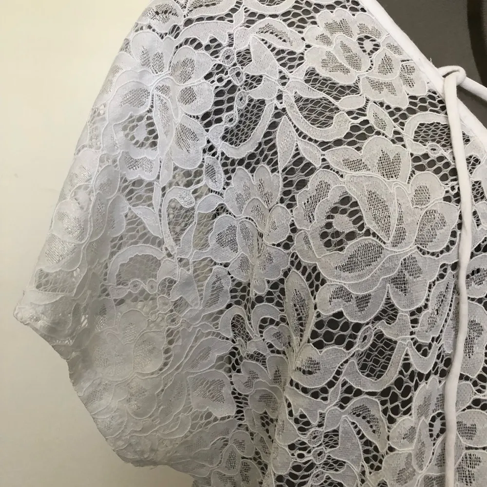 COPY - TIME and TRU Womens White Swim Coverup Size L 12-14 Loose Style New - Image 3