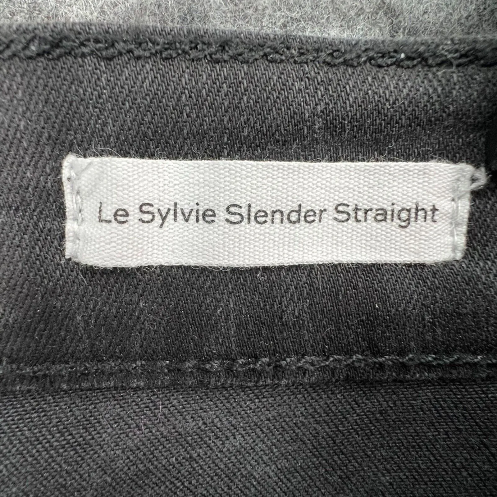 FRAME Le Sylvie Croc Embossed Pants 27 Black Faux Leather Slender Straight Leg - Image 13