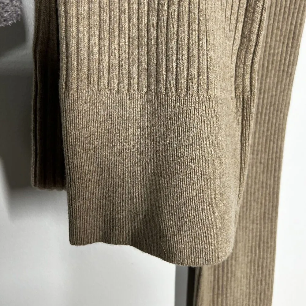ONA Sz S Luna Sweater Ribbed Wool Pants in Oatmeal Tan - Image 5