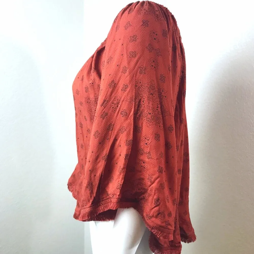 Buffalo David Bitton Mocho Combo Blouse Fringe - Image 4