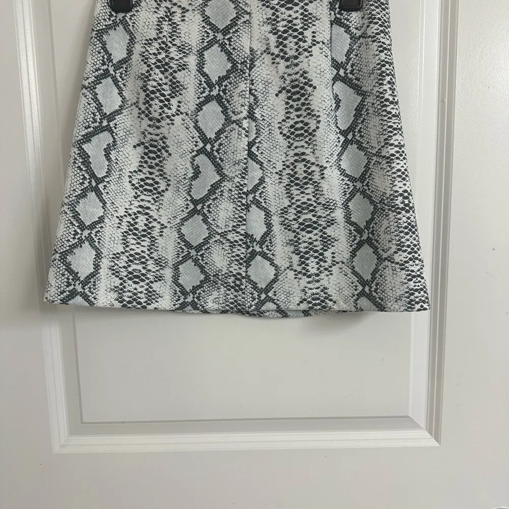 Snakeskin Mini Skirt | Size Small | Bold Print Black - Image 3