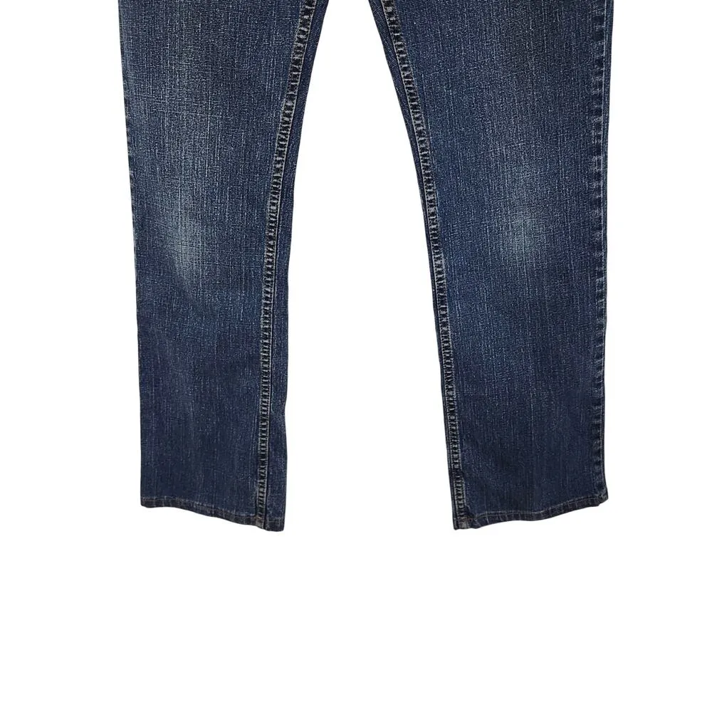 Vintage Wrangler Twenty X Tulsa Straight Leg Jeans Dark Blue Denim Size 9x34 - Image 4