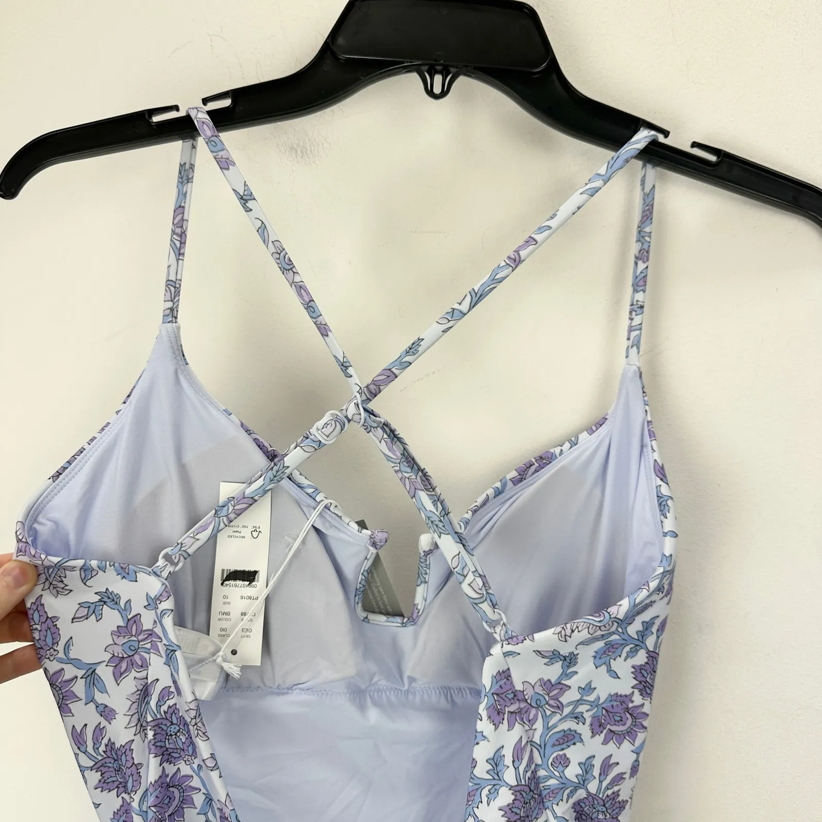 J.Crew Mira One Piece Swimsuit Classic Sculpt Stretch Blue Floral US 10 NWT - Image 13