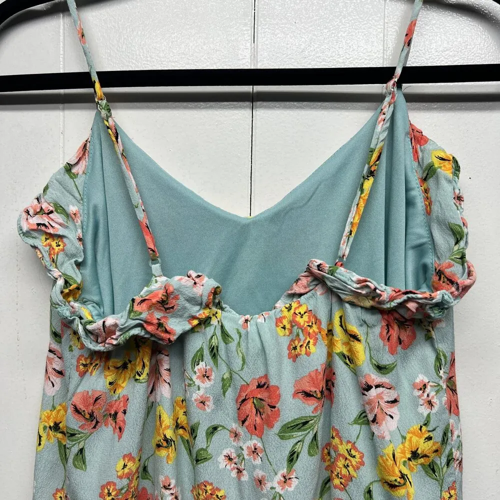 Everly Womens Mini Dress Medium Floral Fairy Cottagecore Romantic Coquette Beach - Image 6