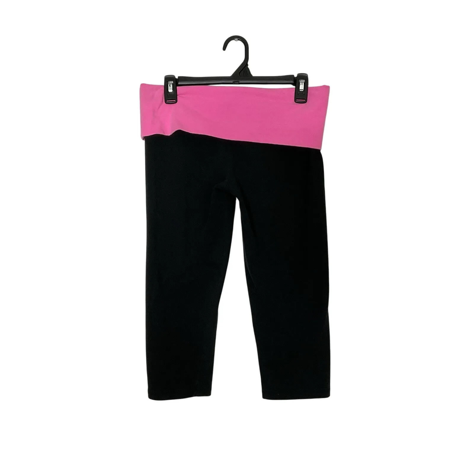 Vintage Victoria's Secret PINK Fold Over Yoga Capri Bling Y2K Spellout‎ Size Med - Image 2