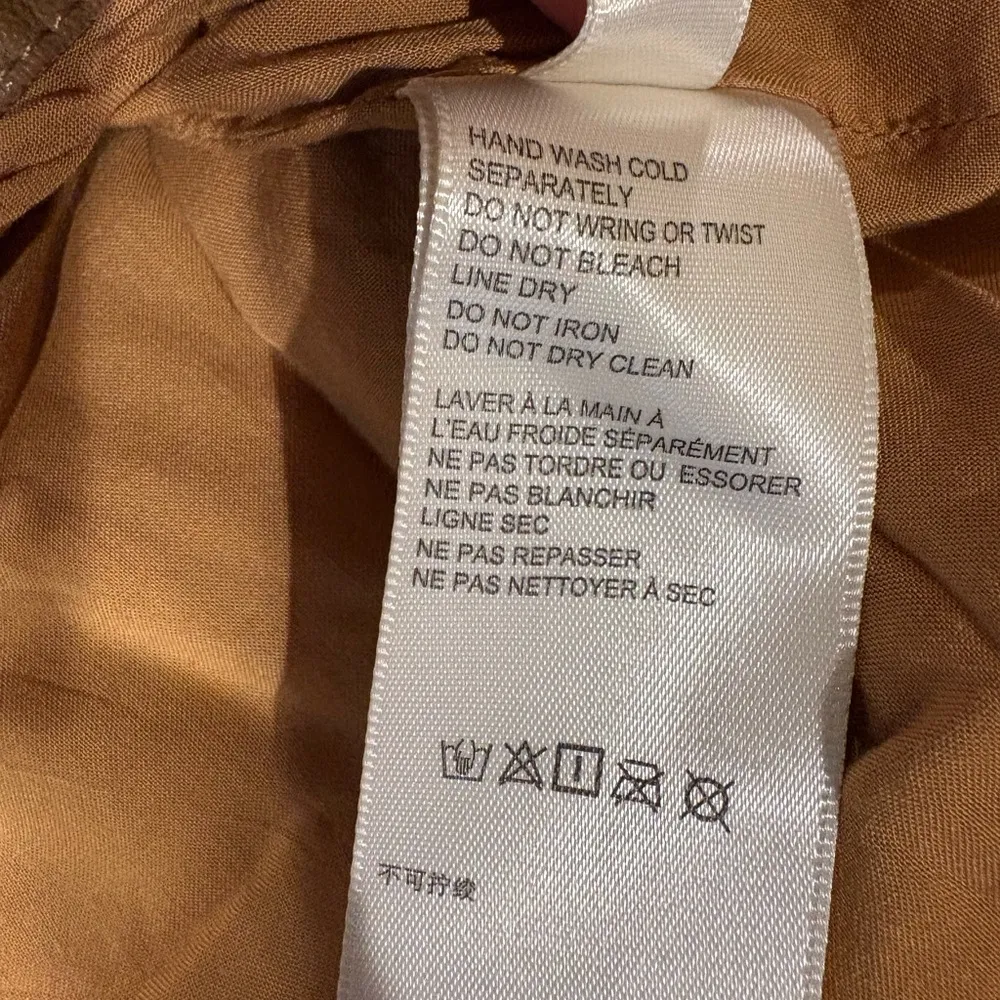 Free People Ari wrap faux suede mini skirt sz 10 camel brown - Image 7