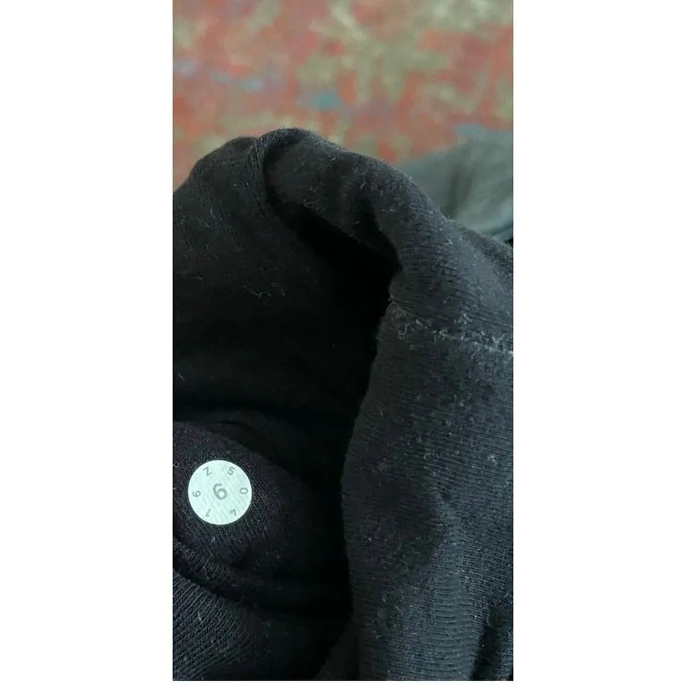 Lululemon Back To It Wrap Heathered Speckled Black Cotton Fleece Jacket Size 6 - Image 9