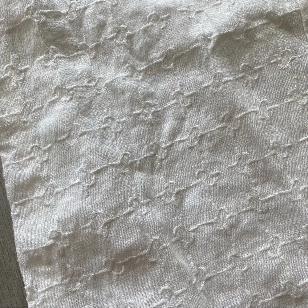 NEW JOHNNY WAS WIDE LEG WHITE EMBROIDERED LINEN PANTS SZ SMALL - Image 6