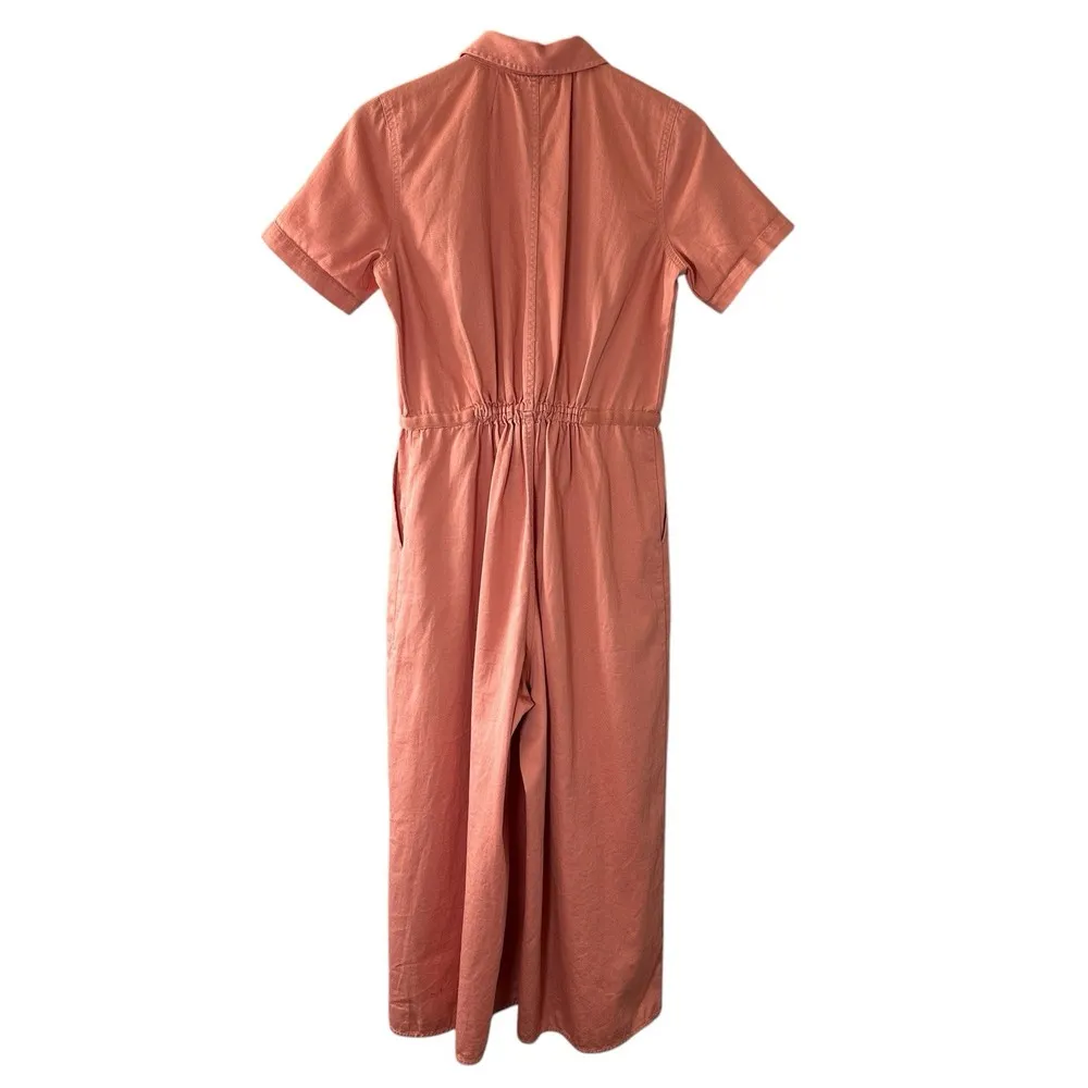 Madewell‎ Wide Leg Utility Jumpsuit
Coveralls Size 4 Dusty Dried Coral Pink - Image 6