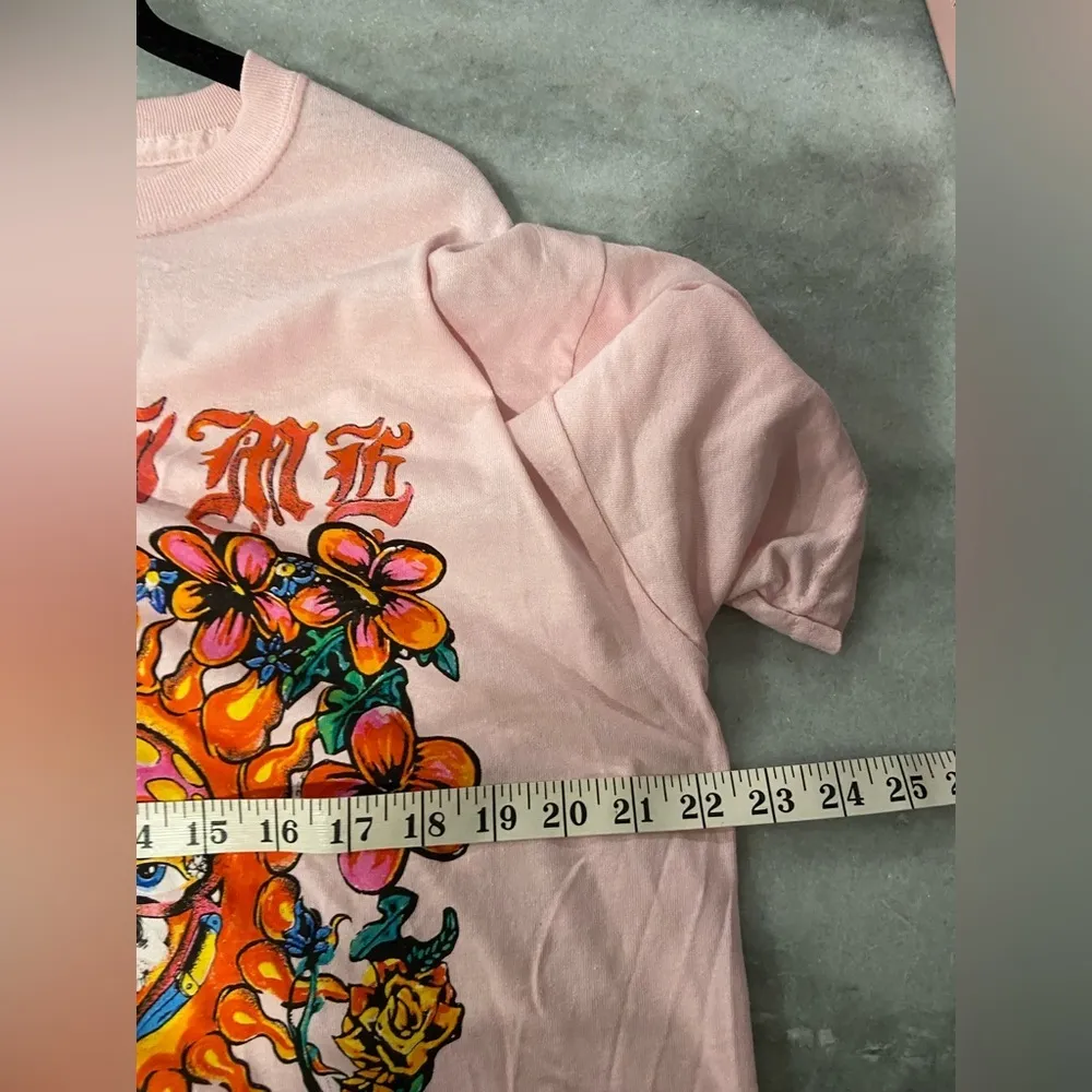 NWOT Sublime Size L Pink Short Sleeve Crew Neck Tee Shirt Endless Petals Sun - Image 9
