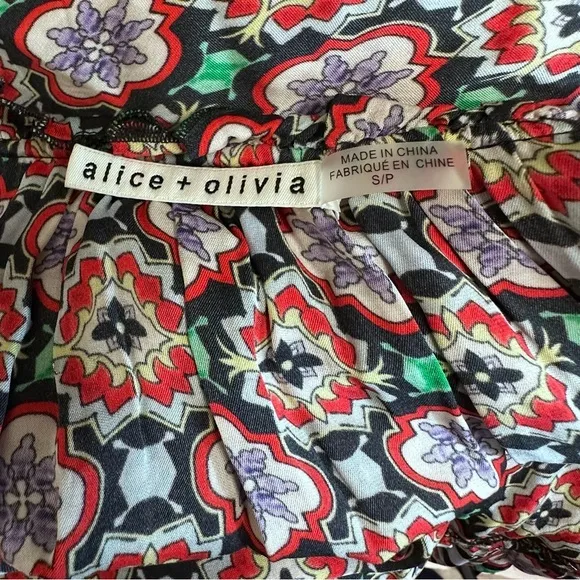 ALICE & OLIVIA Arnette S Tiered Feminine Dress cottagecore - Image 5