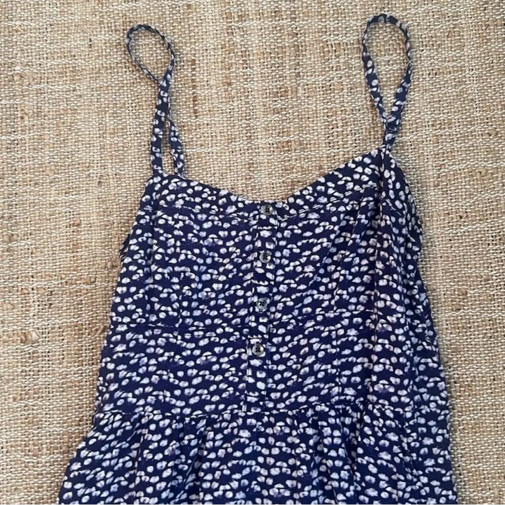Express Navy & White Smocked Back Button-Front Mini Dress – Size Small - Image 9
