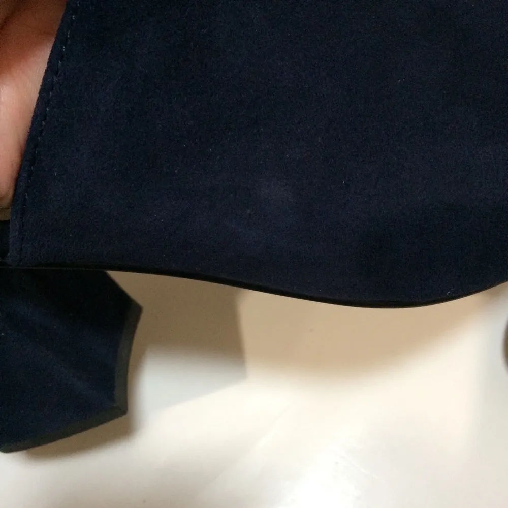 Marc Fisher Dafne Navy Peep Toe Mules - Image 14