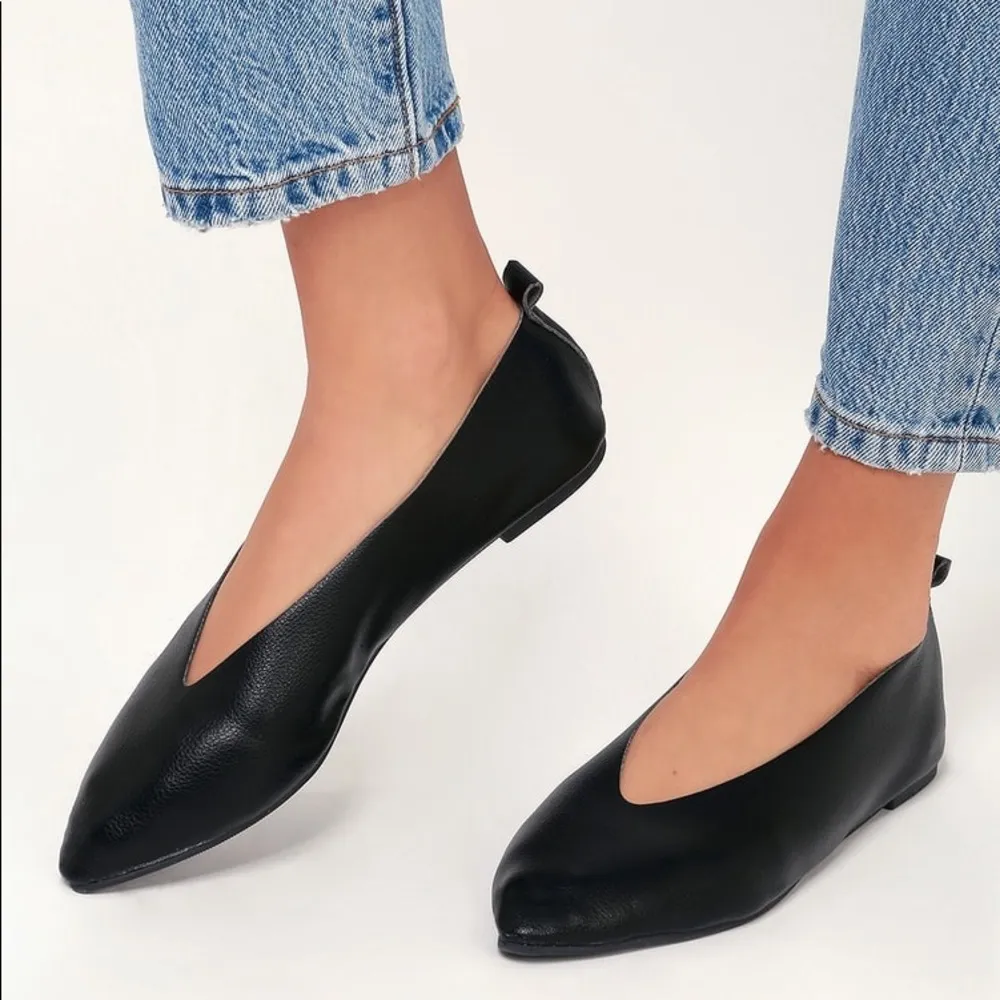 Qupid Yulia Quinnly Pointed Toe Ballerina Flats - Image 4