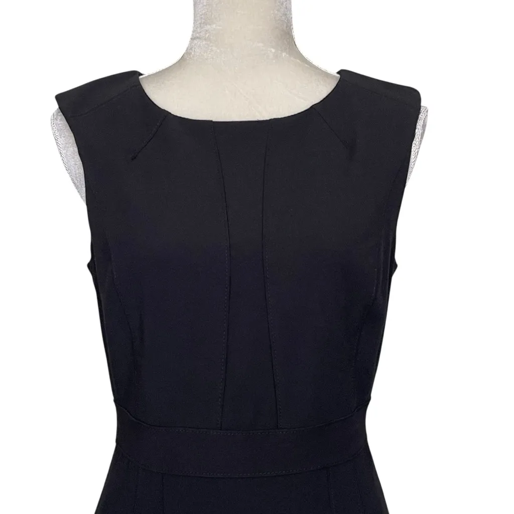 White House Black Market Body Perfecting Black Sheath Dress Women’s Size 6 LBD - Image 3