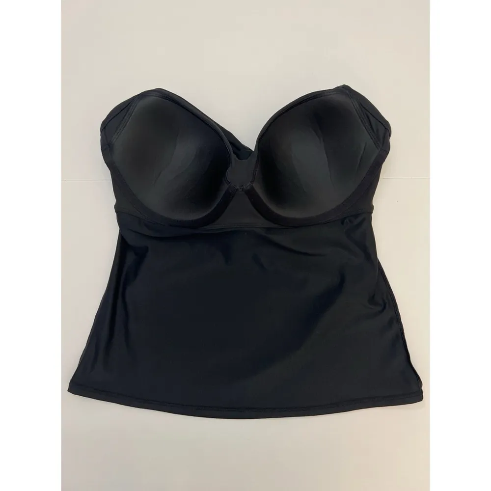 Athleta Black Hampton Bra Cup Tankini Swim Top Sz 34D/DD Women - Image 11