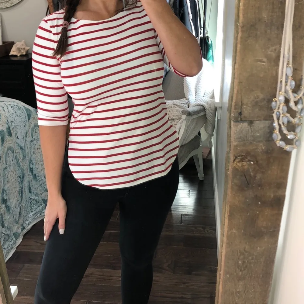 Jules & Leopold size small red striped shirt top - Image 2