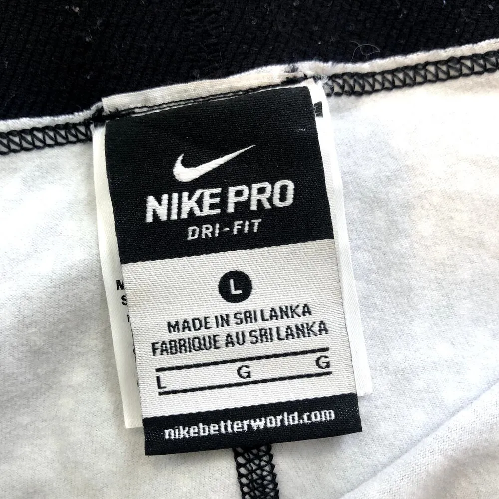 Nike  Pro dri-fit leggings, black/white Polka Dot, size large, L - Image 3