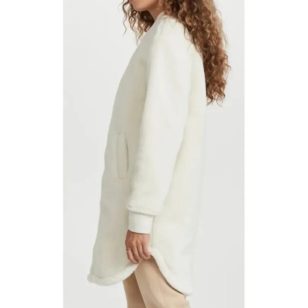 Angel's Advocate Bomber Sherpa Fuzzy Teddy Faux Fur Long Coat Jacket - Image 4