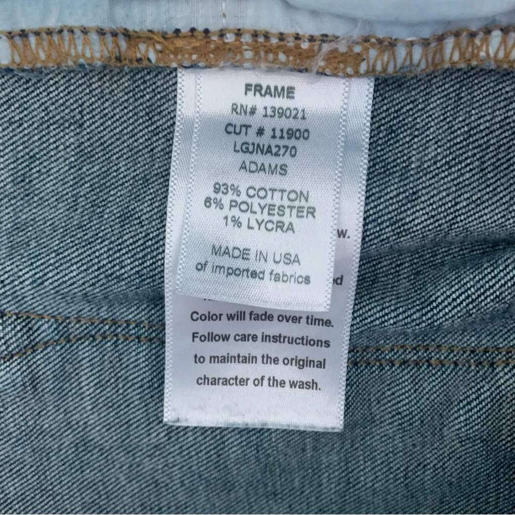 Frame Denim Le Garcon Boyfriend Distressed in Adam’s Wash Jeans Size 27 - Image 11