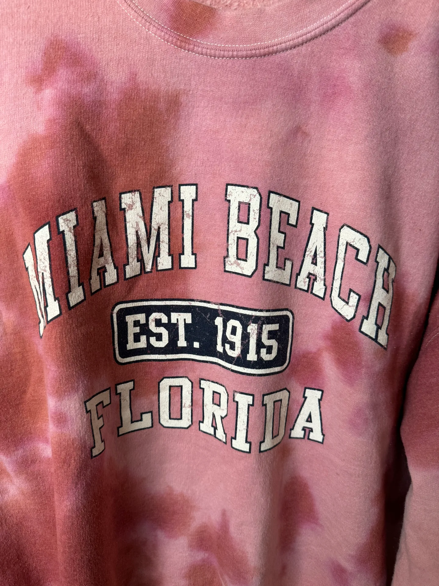 Miami Beach Crewneck Sweatshirt Pink Size XXL - Image 3