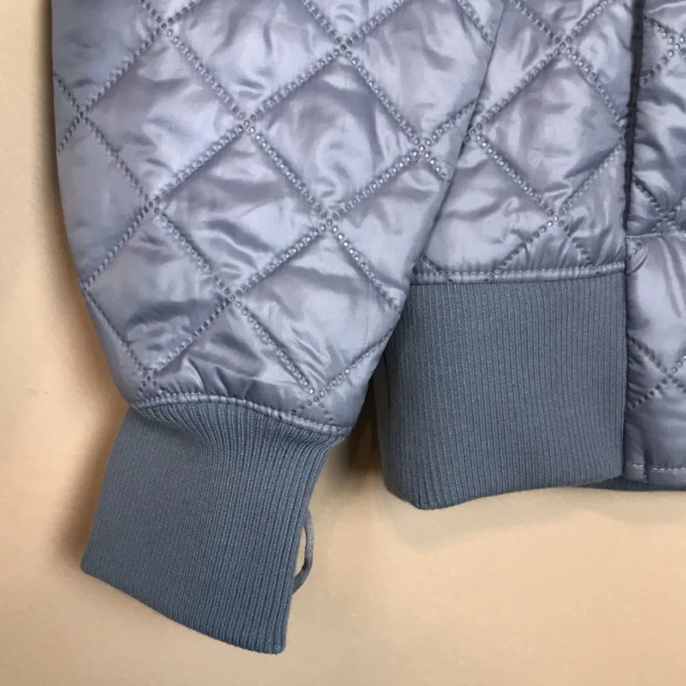 NWOT Columbia Women’s Omni-Heat Interchange Cool Blue Quilted Bomber Jacket - Image 5