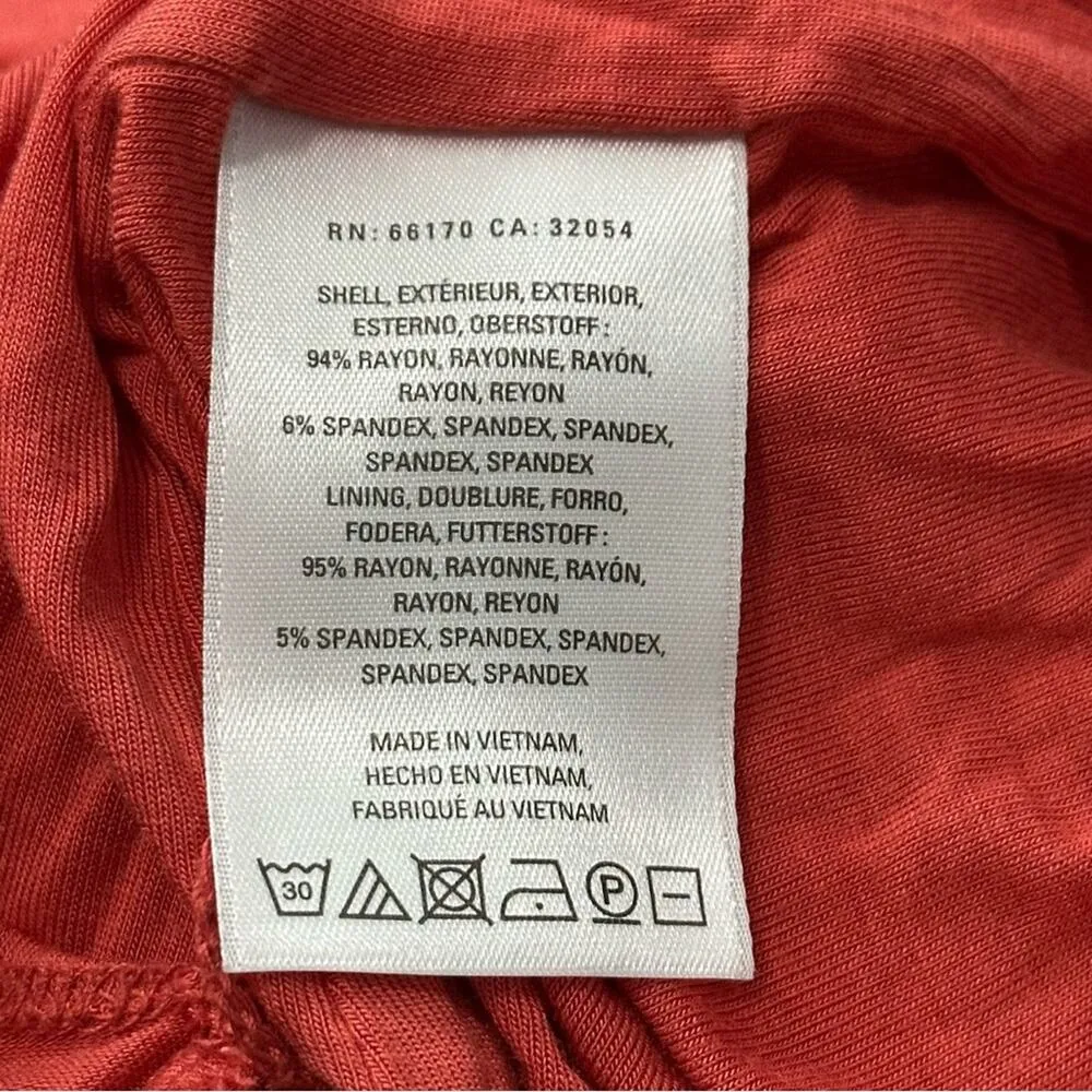 Moulinette Soeurs by Anthropologie XL Coral Orange Marissa Ruched Column Dress - Image 10