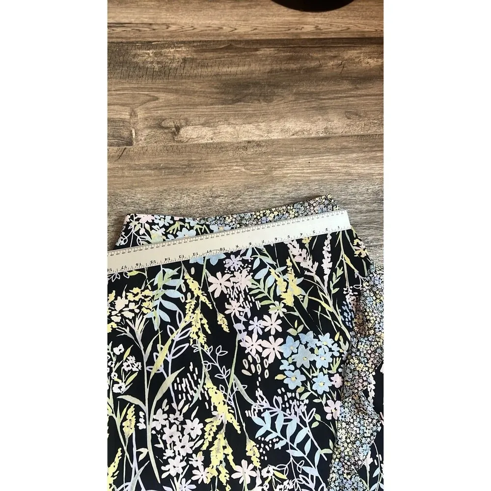 Calvin Klein Womens Spring Colorful Ruffled Wrap Midi A-Line Skirt size 10 #100 - Image 13