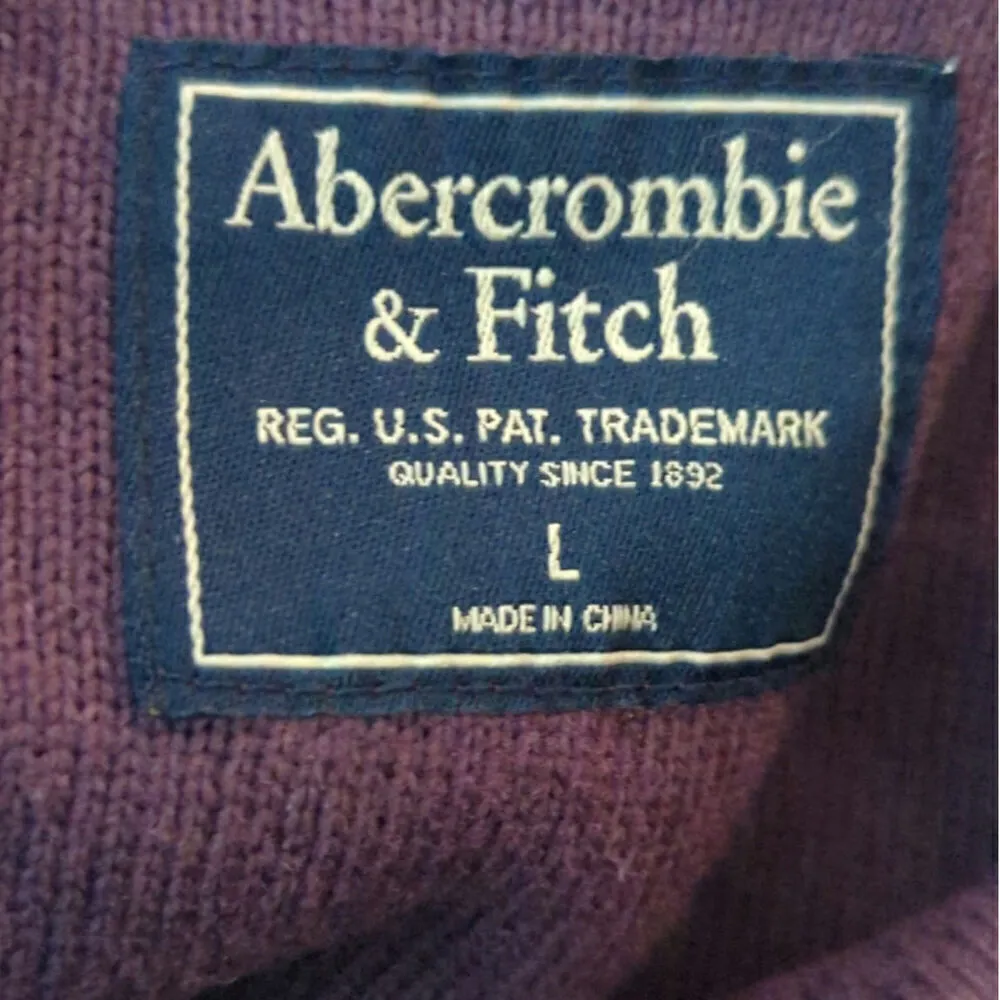 Abercrombie & Fitch‎ Purple Fleece Pullover Hoodie Athleisure Sports Size L - Image 9