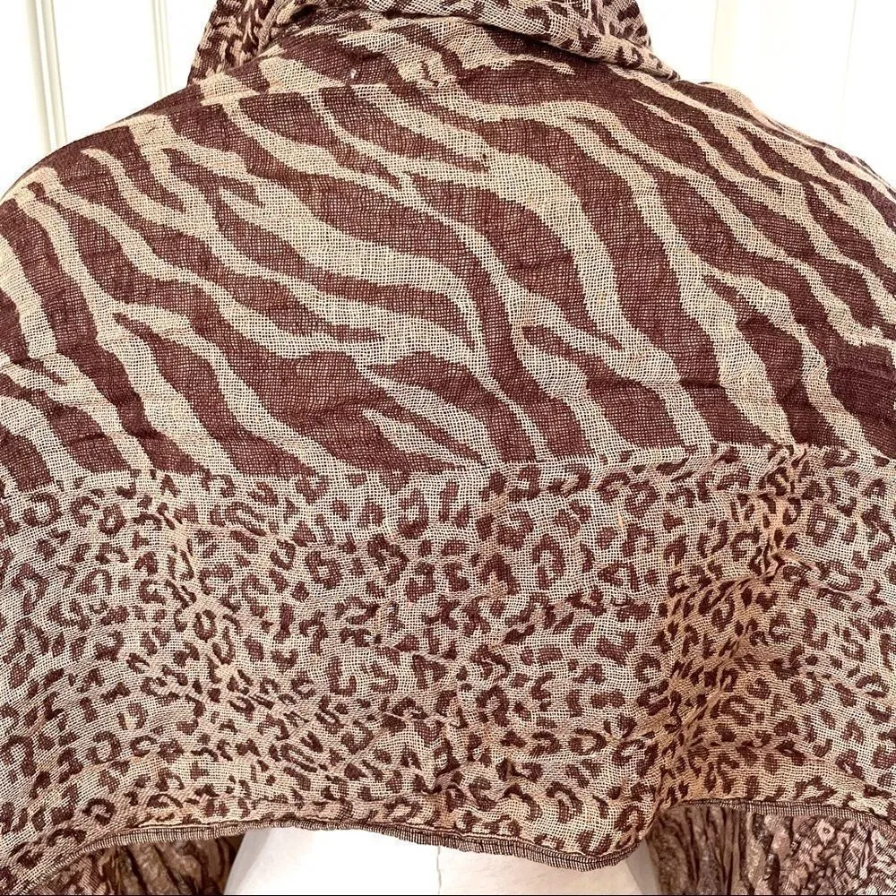 David and Young brown leopard scarf NWT - Image 7