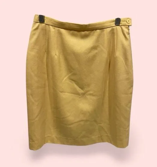 Vintage buttercup Pendleton pencil skirt adorable elastic back wool - Image 2