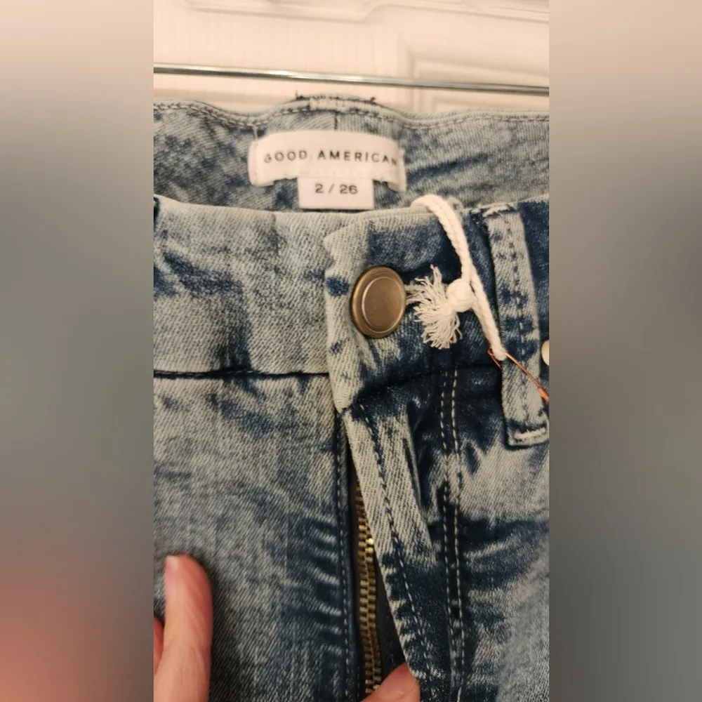 Good American Good Waist Skinny High Rise Blue Jeans Tummy Tech Size 2 /26 - Image 13