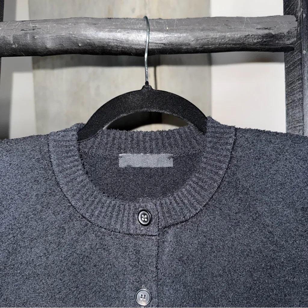 New WARDROBE.NYC Black Knit Cardigan Mini Dress with Shoulder Pads Size XS - Image 11