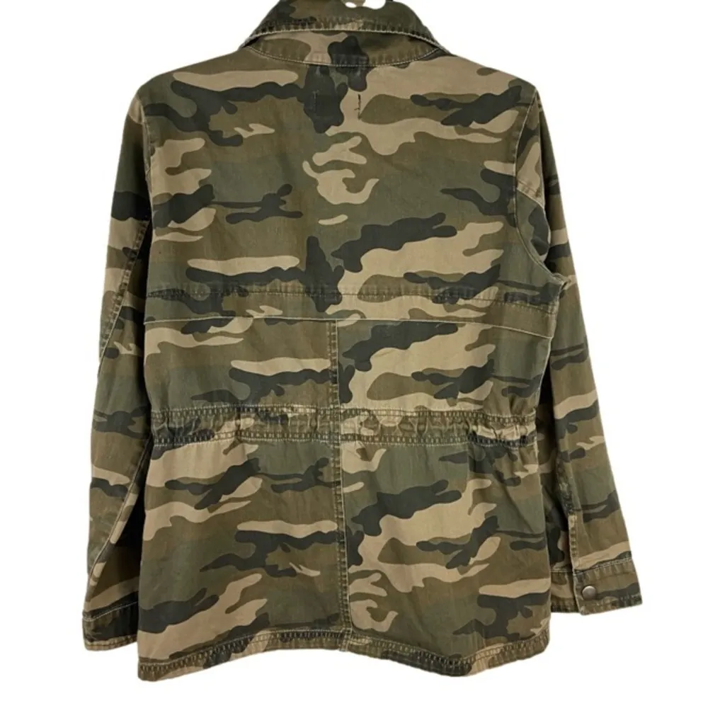 Camo Jacket Army Military Style Zip and Snap Closure Ci Sono Grunge Indie Sleaze - Image 2
