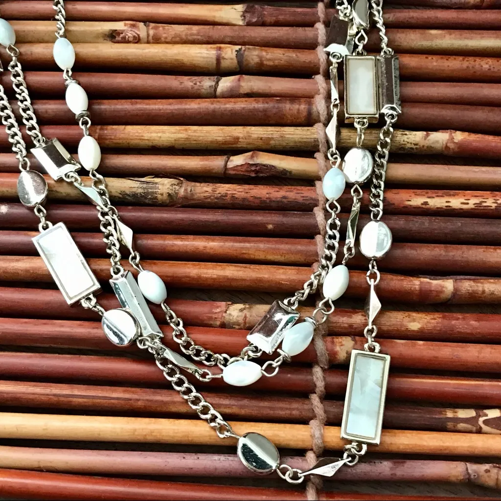 Three Strand White House Black Market Necklace - Image 4