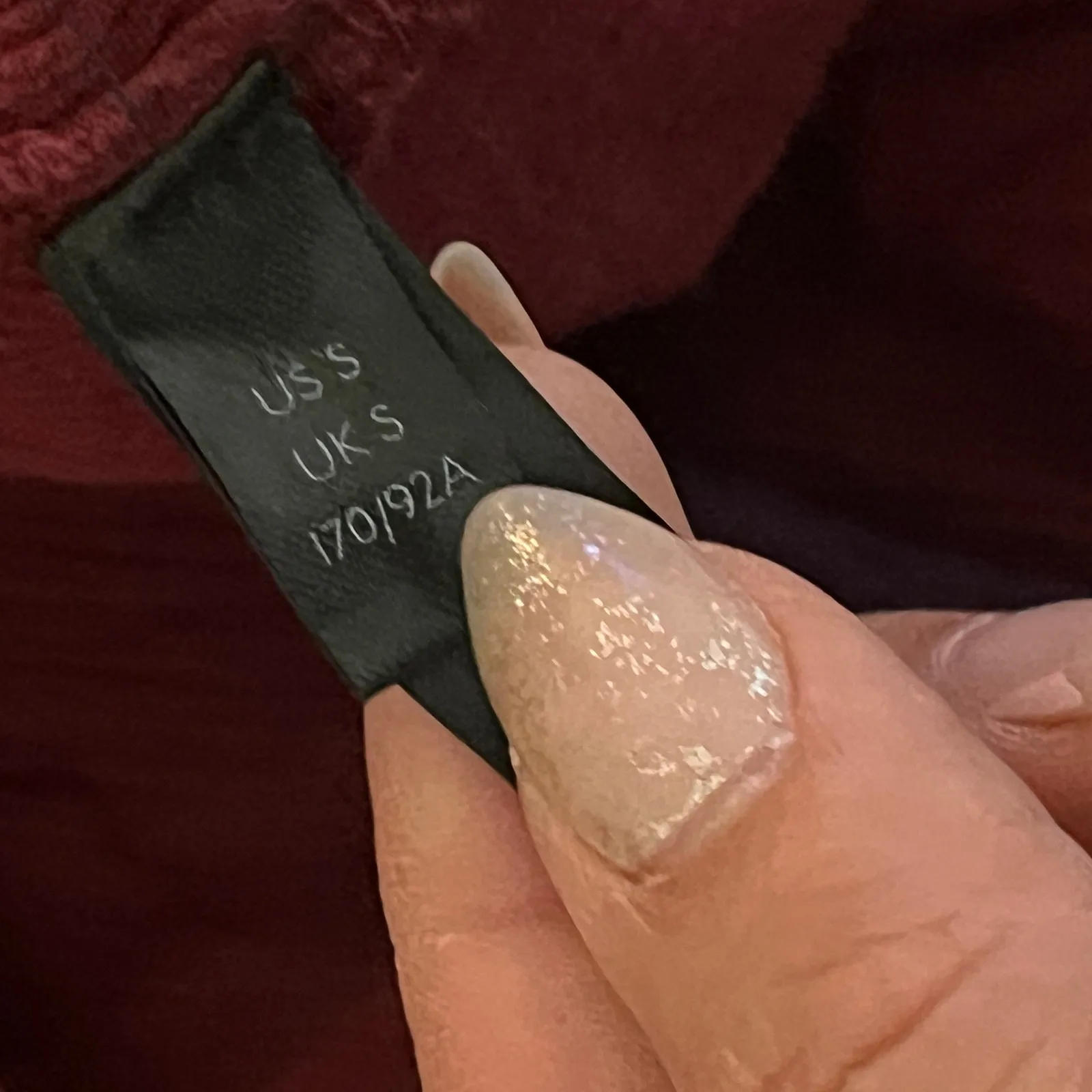 Anthropologie Michelle Plisse Mini Dress Minimalist Pullover Women Burgundy M - Image 7