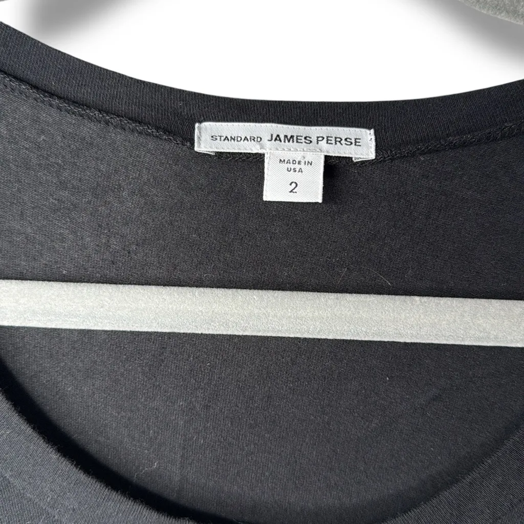 James Perse Multi Layer‎ Stripe Dress in Charcoal/Black - Image 6