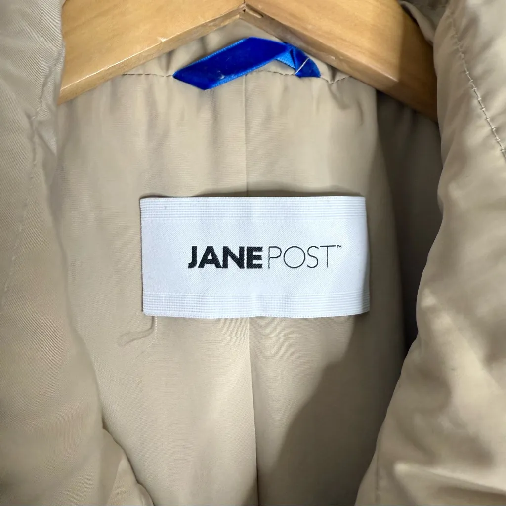 Jane Post Beige Rain Jacket / Trench Coat – Women’s Medium Tan - Image 9