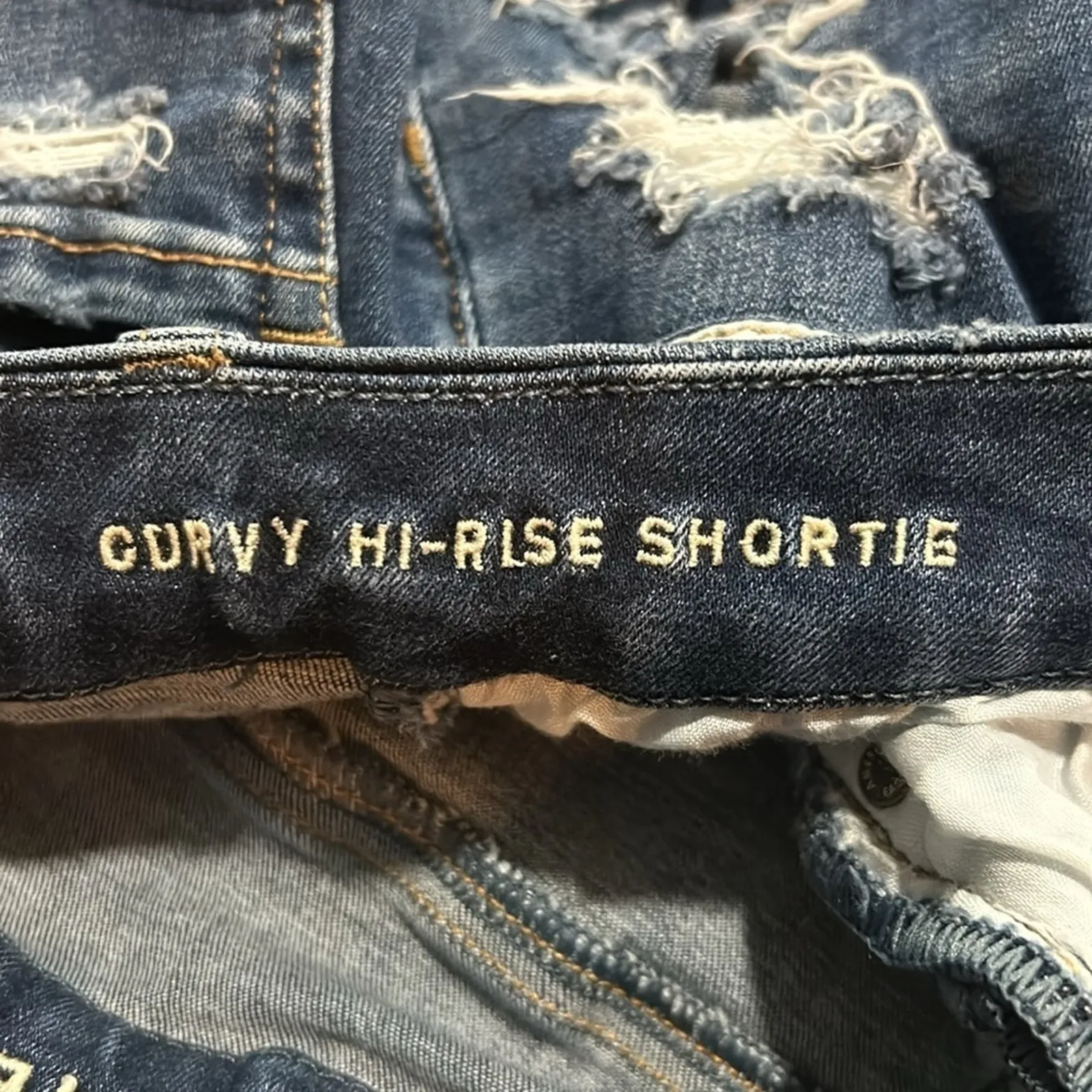 Juniors American Eagle Next Level Stretch Jean Shorts Size 0 - Image 13