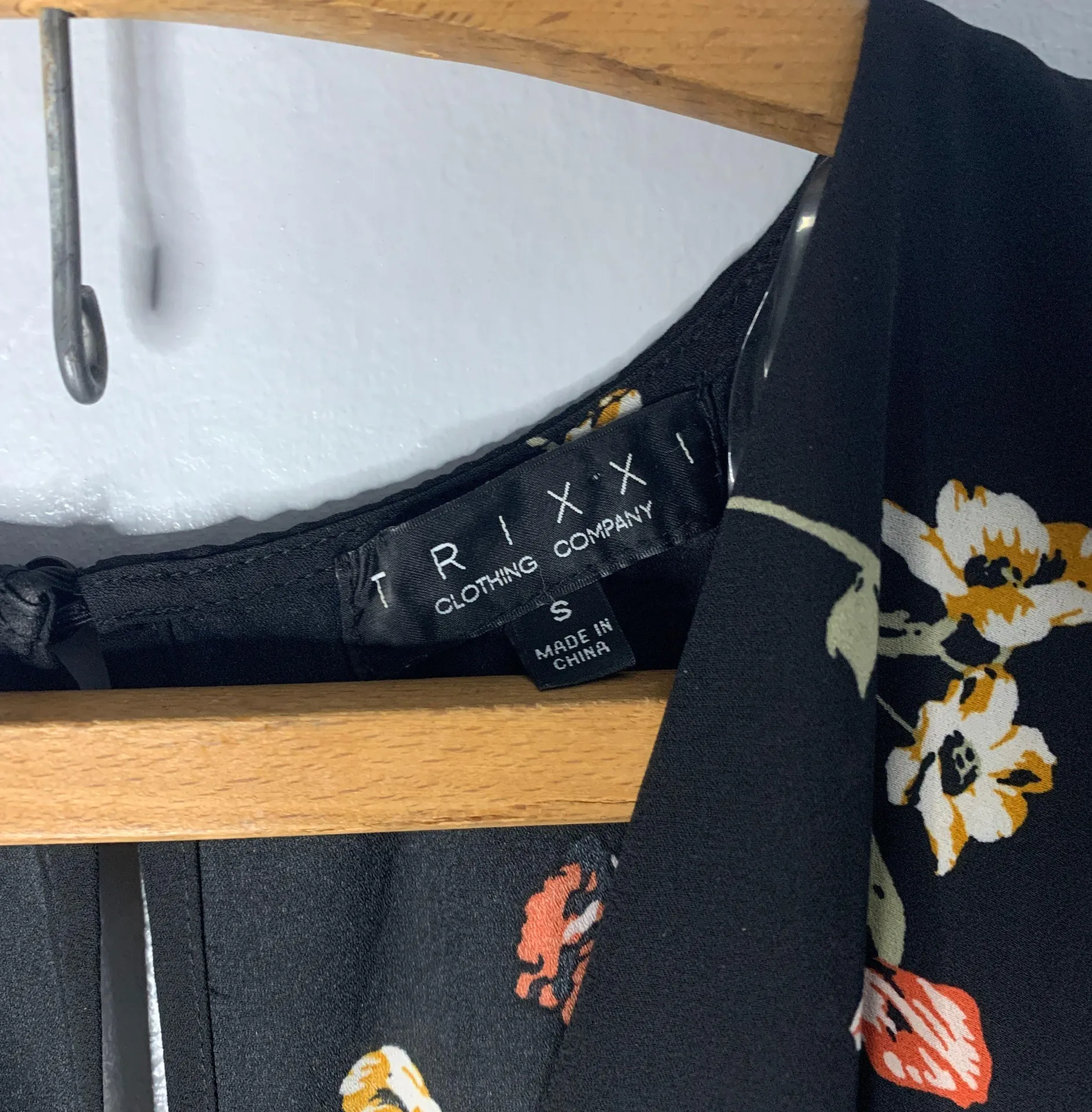 Francescas Black Floral Wrap Dress - Image 3