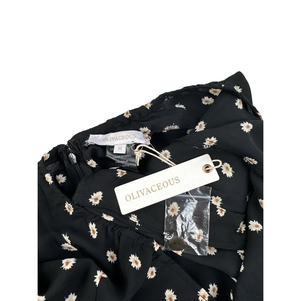 Olivaceous - Daisy Dot Jumpsuit in Black and White - Image 3