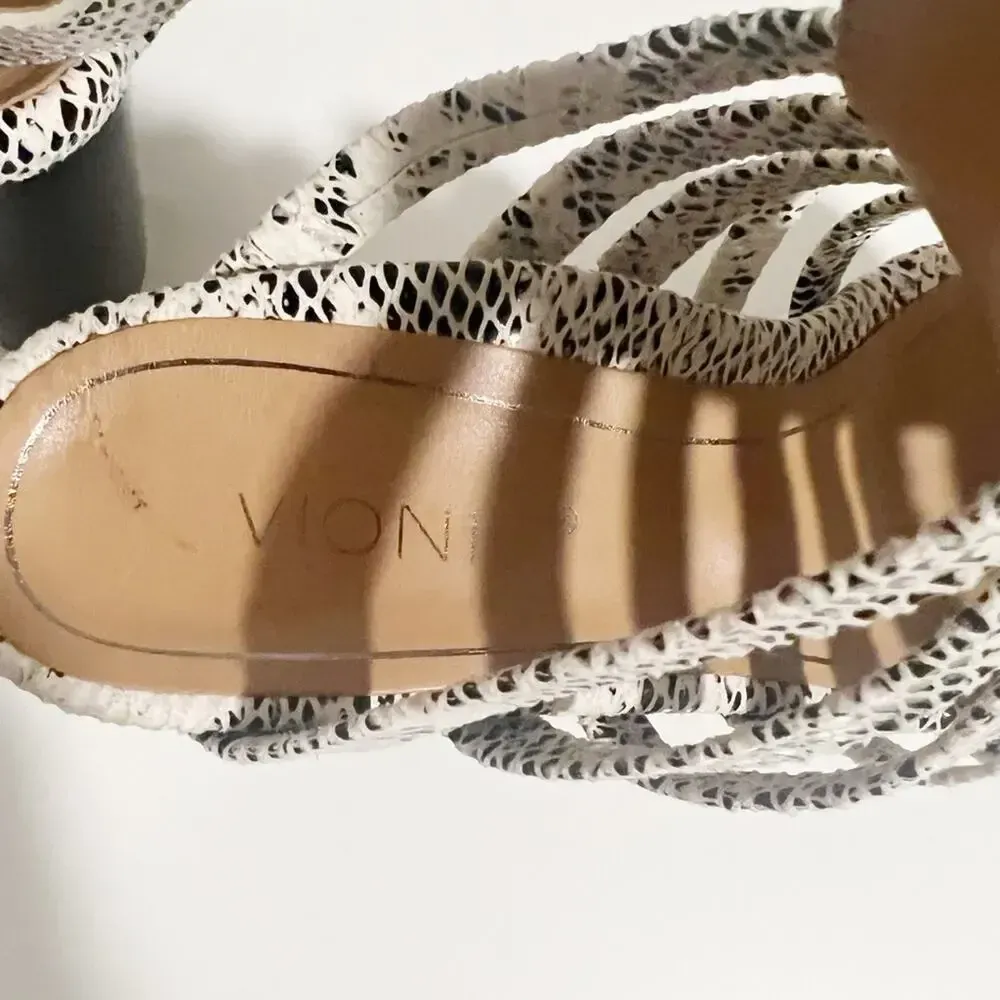 VIONIC Sami Snakeskin Heels in Black and‎ White size 5 - Image 6
