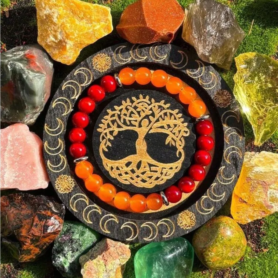 💰💰💰BOGOHO💰💰💰Vibrant Orange and Red Beaded Bracelet - Image 3